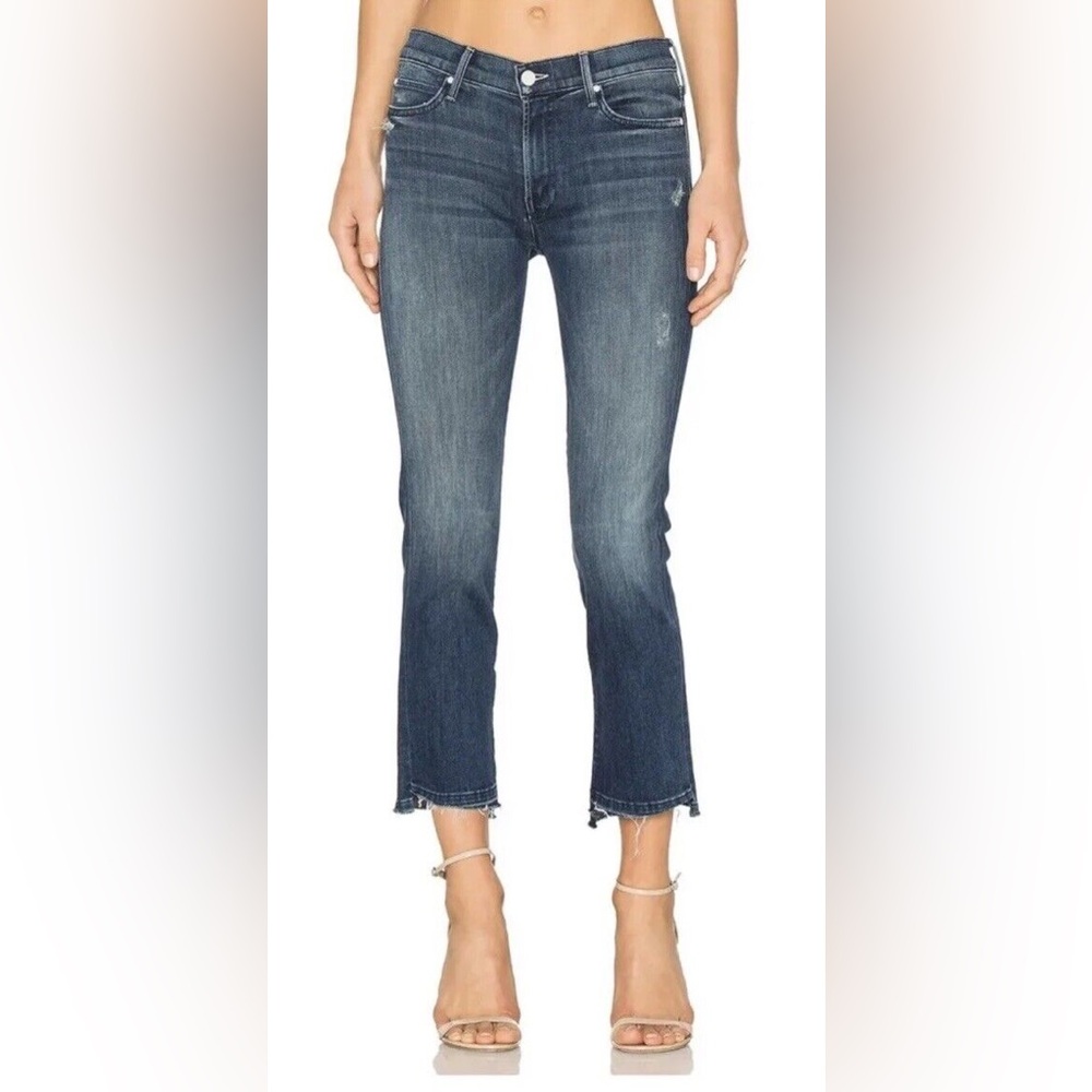 The rascal ankle undone step fray in dark graffiti